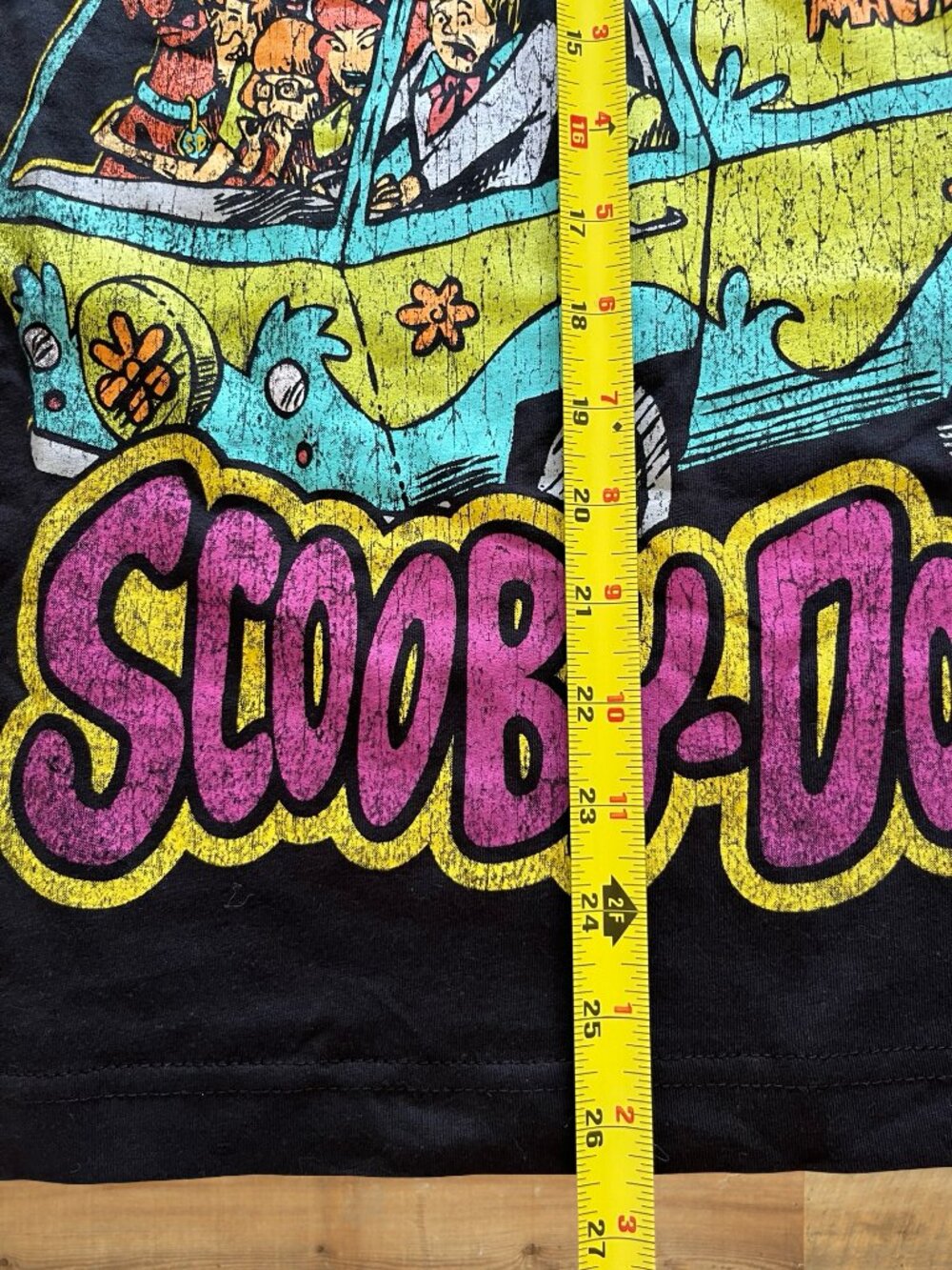 Scooby-Doo Graphic T-Shirt Mystery Machine Cartoon Tee Size M Black - Picture 8 of 8